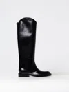 Jil Sander Asymmetric Leather Boots In Schwarz