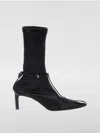 Jil Sander Stivaletto Trunk Nylon T-strap Booties In Schwarz