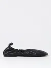 Jil Sander Nappa Ballerina Flats With Subtle Heel In Schwarz
