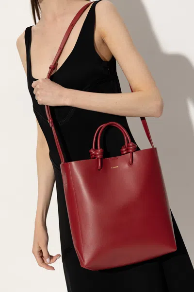 Jil Sander Shopper Bag In Red
