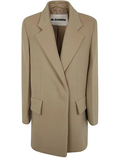 JIL SANDER JIL SANDER SHORT DOUBLE BREASTED TAILOR MADE CROMBIE