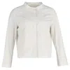 Jil Sander Short Jacket In White Silk In White