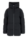 Jil Sander Hooded Water Repellent Tech Down Jacket In Black
