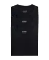 Jil Sander Short Sleeve 3 Pack T-shirt Set Clothing In Black