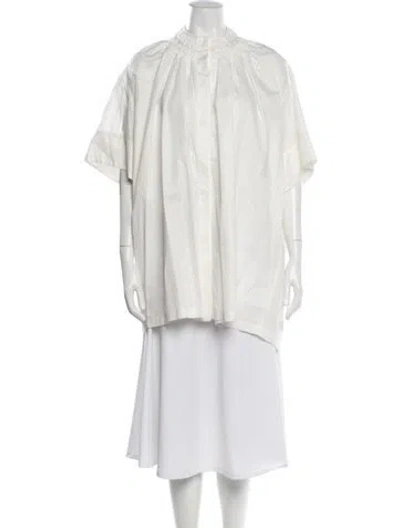 Pre-owned Jil Sander Short Sleeve Blouse In Neutral