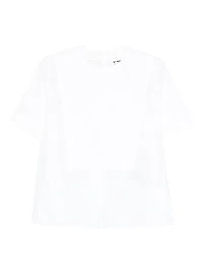 Jil Sander Short-sleeve Blouse In White