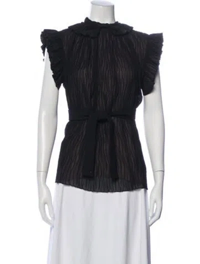 Pre-owned Jil Sander Short Sleeve Blouse In White