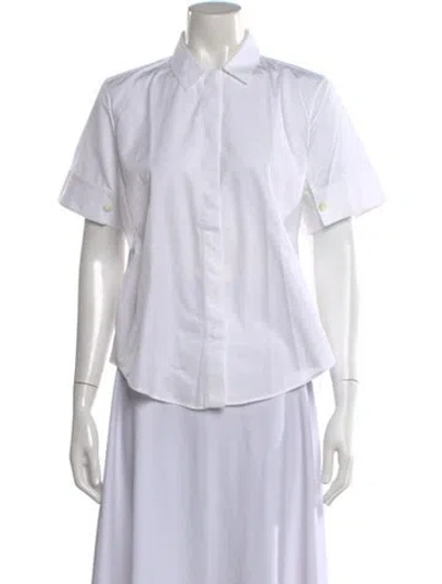 Pre-owned Jil Sander Short Sleeve Button-up Top In Neutral