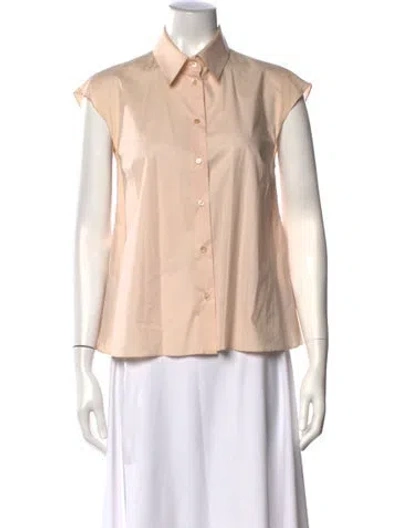 Pre-owned Jil Sander Short Sleeve Button-up Top In Neutral