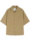 Jil Sander Short-sleeve Cotton Shirt In Brown