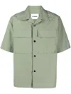 Jil Sander Short-sleeve Cotton Shirt In Green