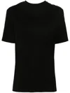 Jil Sander Logo Printed Crewneck T-shirt In Black