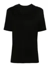 Jil Sander Logo Printed Crewneck T-shirt In Negro