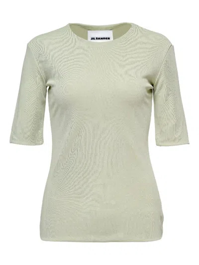 Jil Sander Short-sleeve Crew-neck T-shirt In Green