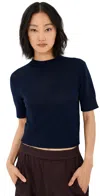 Jil Sander Short Sleeve Knit Midnight In Midnight