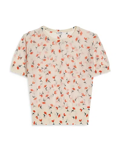 Jil Sander Short Sleeve Knit Shirt In Pink