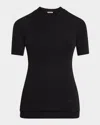 Jil Sander Short-sleeve Layered T-shirt In Black