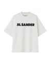 Jil Sander Logo T-shirt By . The Brand Presents A Minimalist Style That Is Appreciated Wor In Porcelain