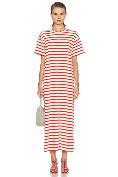 Jil Sander Short Sleeve Maxi Dress In Multi