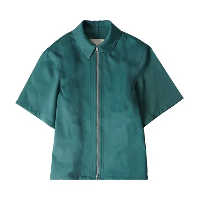 Pre-owned Jil Sander Short-sleeve Overshirt 'green' | Men's Size 50