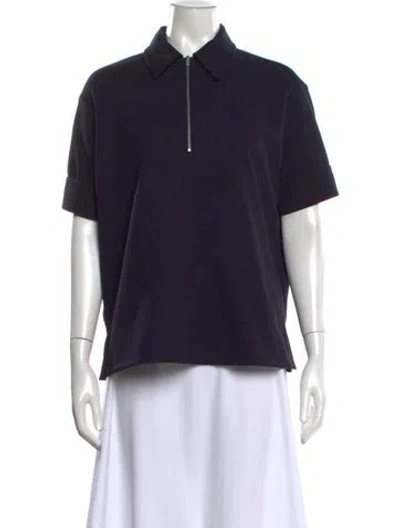 Pre-owned Jil Sander Short Sleeve Polo In Black