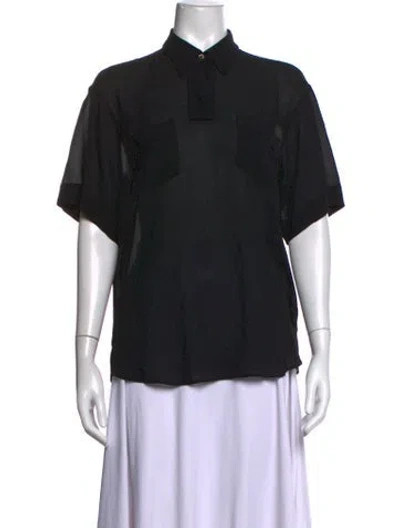 Pre-owned Jil Sander Short Sleeve Polo In Black