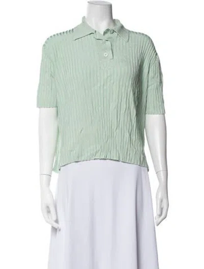 Pre-owned Jil Sander Short Sleeve Polo In Green