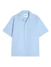 Jil Sander Short Sleeved Shirt In Blue