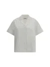 Jil Sander Short Sleeve Shirt In Optic White