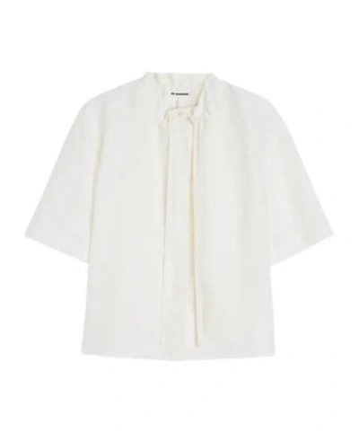 Jil Sander Short Sleeve Shirt In White