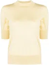 Jil Sander Crew-neck Cashmere T-shirt In Neutral