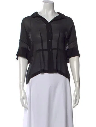 Pre-owned Jil Sander Short Sleeve Top In Black