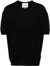 Jil Sander Short-sleeve Wool Jumper In Black