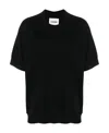 Jil Sander Short-sleeve Wool Jumper In Black
