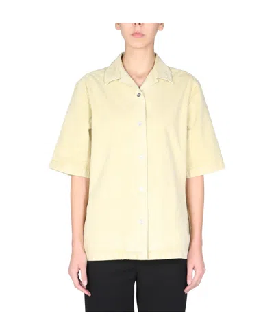Jil Sander Short-sleeved Cotton Shirt In Multicolor