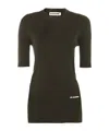 Jil Sander Black Cotton Knitwear In Black