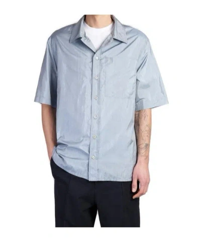 Jil Sander Short-sleeved Satin Shirt In Multicolor
