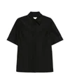 Jil Sander Buttoned Short-sleeved Shirt In Black