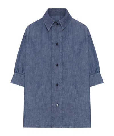 Jil Sander Short-sleeved Shirt In Blue