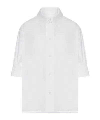 Jil Sander Semi-transparent Cotton Shirt In White