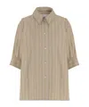 Jil Sander Short-sleeved Striped Shirt In Green