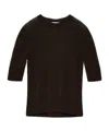 Jil Sander Short-sleeved Sweater In Black