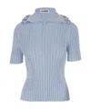 Jil Sander Short-sleeved Sweater In Gray