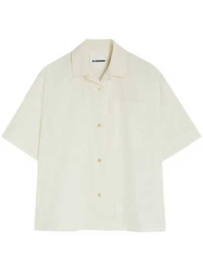 Jil Sander Short Sleeves Shirt In White