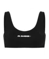 Jil Sander One-piece Black Bikini Top With Rounded Neckline In Black