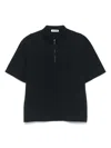 Jil Sander T-shirt Mit Kurzem Reissverschluss In Black