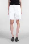Jil Sander Shorts In White Linen