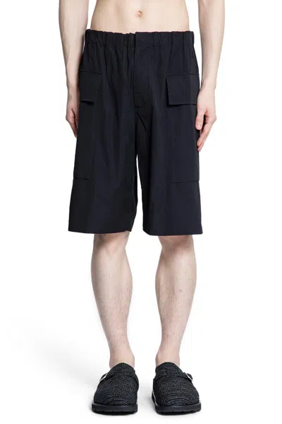 Jil Sander Shorts In Black Cotton