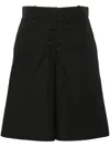 Jil Sander Tailored Cotton Shorts In Black