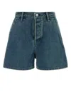 Jil Sander Denim Shorts With Belt Loops And Pockets In Blue